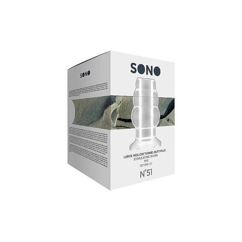 No.51 - Large Hollow Tunnel Butt Plug - 5 Inch - Clear