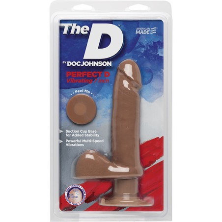 The D™ - Perfect D Vibrating 18 cm  - Caramel