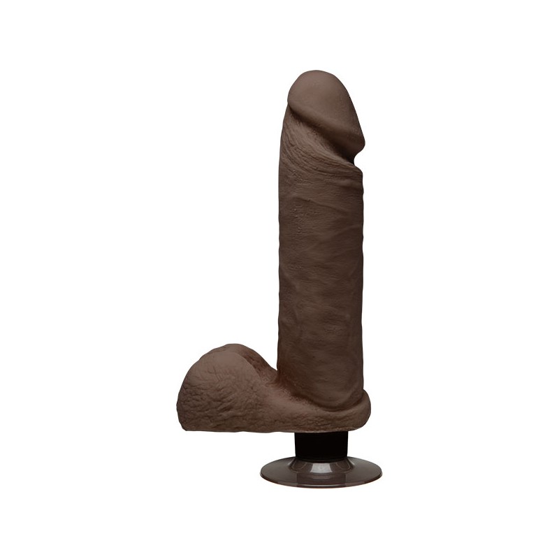 The D™ - Perfect D Vibrating 20 cm  - Chocolate