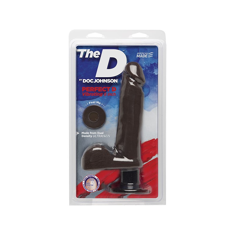 The D™ - Perfect D Vibrating 20 cm  - Chocolate