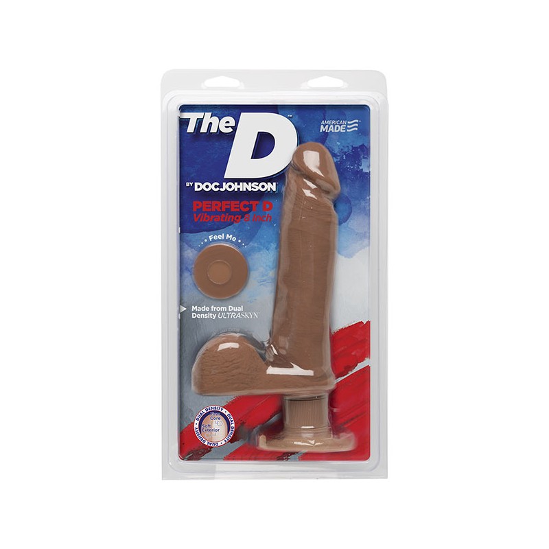 The D™ - Perfect D Vibrating 20 cm - Caramel