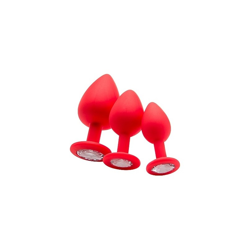Large Diamond Butt Plug - Red