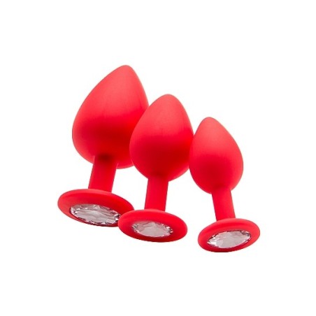 Large Diamond Butt Plug - Red