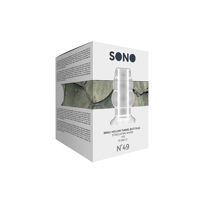 SONO - No.49 - Small Hollow Tunnel Butt Plug - 7,5cm - Translucent