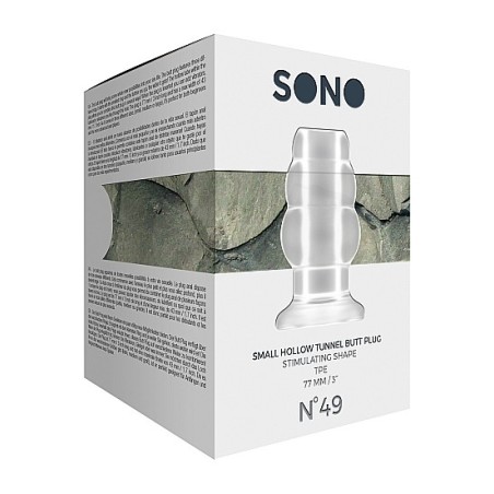 SONO - No.49 - Small Hollow Tunnel Butt Plug - 7,5cm - Translucent