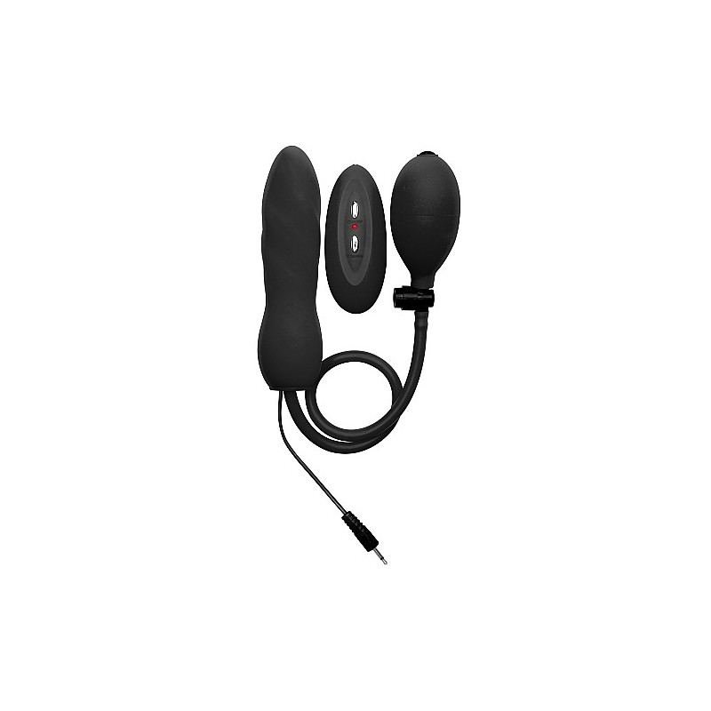 Inflatable Vibrating Silicone Twist - Black