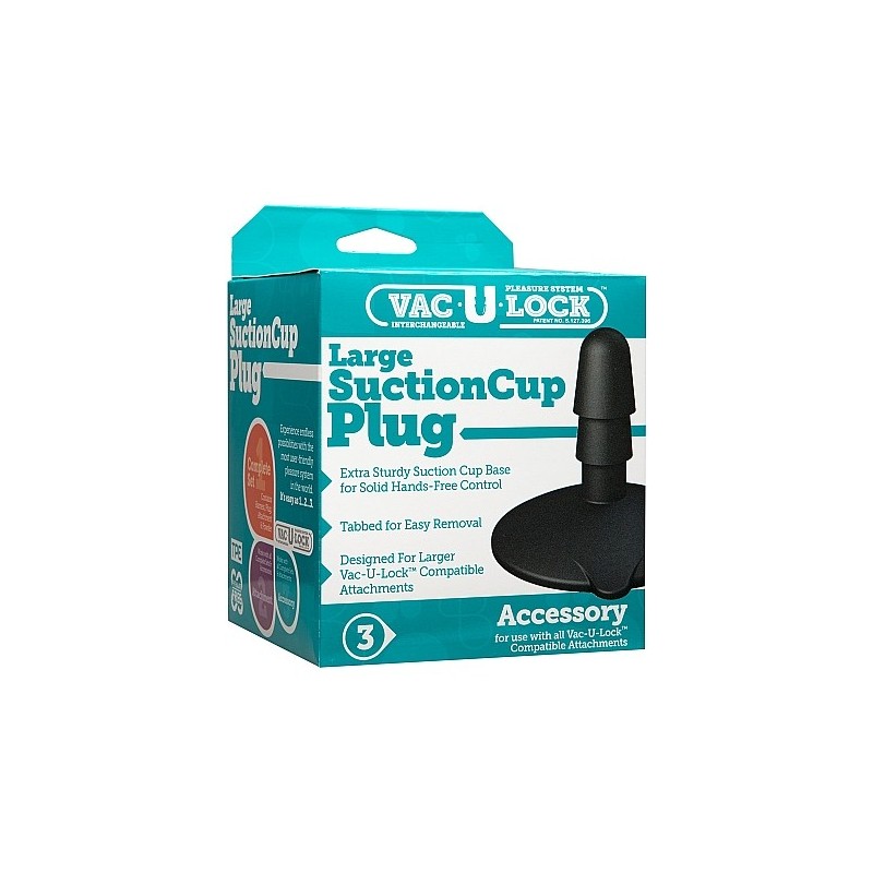 Black Suction Cup Plug - Large