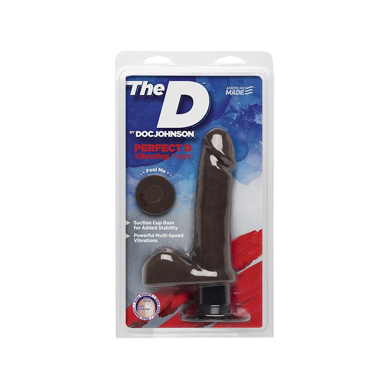 The D - Perfect D Vibrating 18 cm - Chocolate