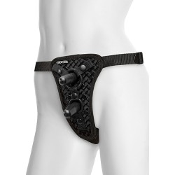 Double Penetration Velvet Harness with 2 Plugs