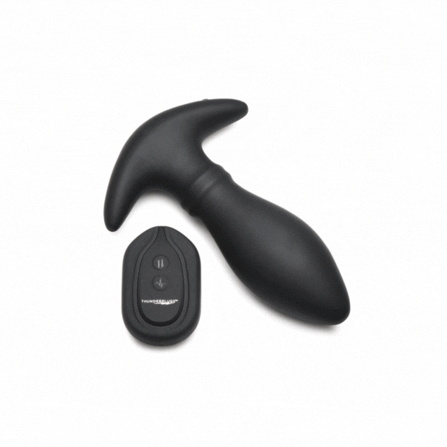 Rim Slide | Sliding Ring Silicone Butt Plug - Black