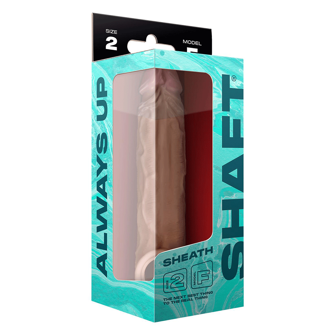 SHAFT SHEATH | MODEL F | 6.9 INCH LIQUID SILICONE SLEEVE - PINE