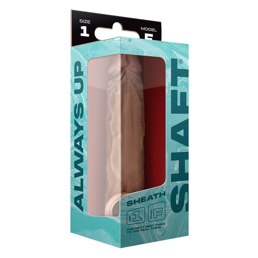 SHAFT SHEATH | MODEL F SIZE 1 | 20cm LIQUID SILICONE SLEEVE - PINE