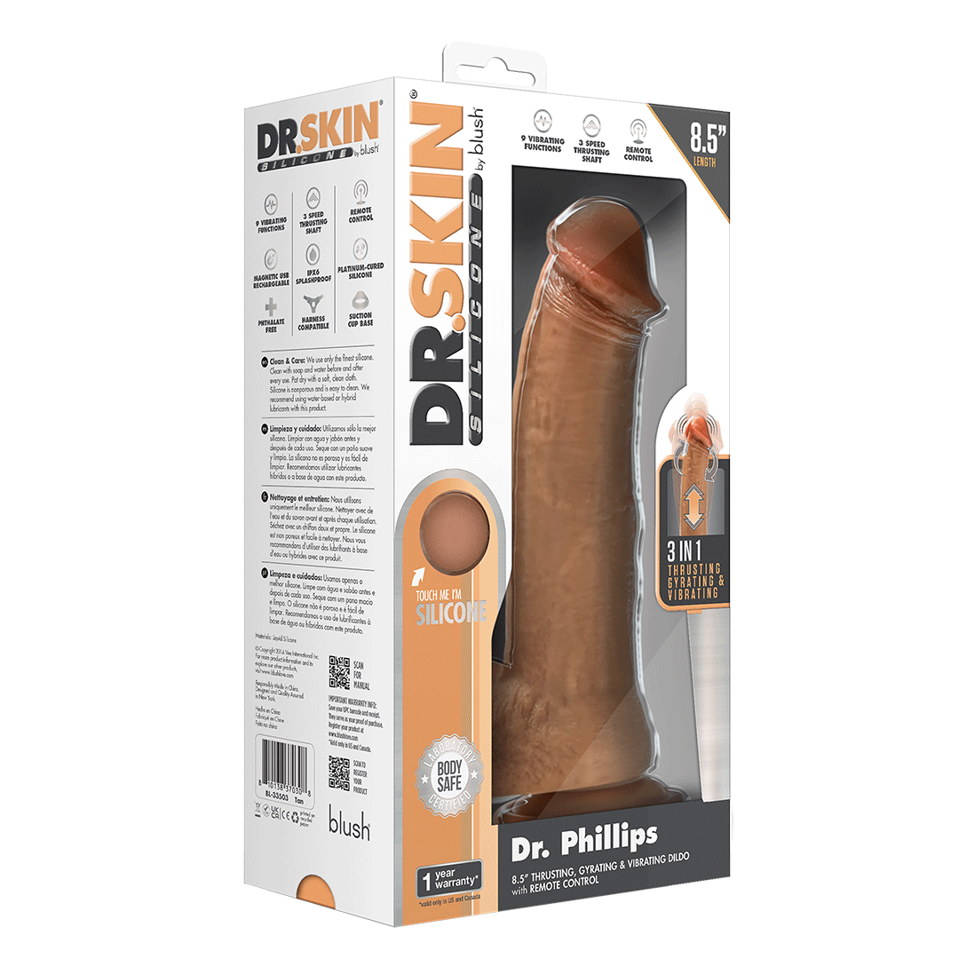 DR. SKIN | Silicone Dr. Phillips Thrusting Dildo 8.5'' | Tan