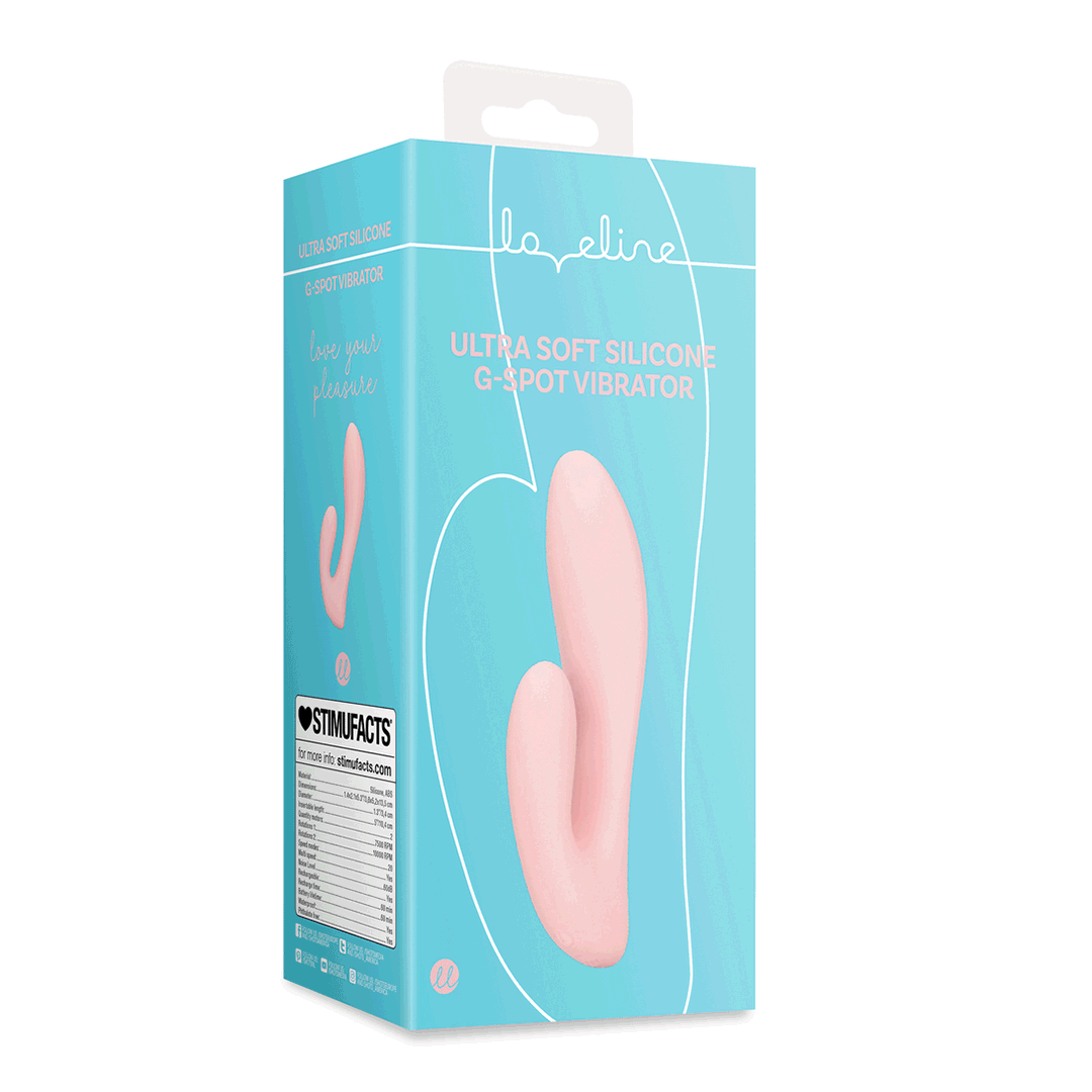 LoveLine | Ultra Soft Silicone G-Spot Vibrator - Cherry Chiffon