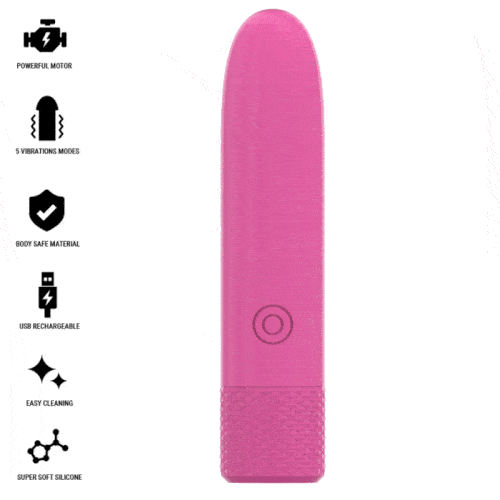 INTENSE | SYMONE | USB Rechargeable Vibrating Bullet - Pink
