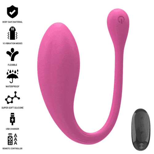 INTENSE | JANICE U | Vibrator Double Stimulation 10 Vibrations Pink Remote Control